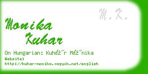 monika kuhar business card